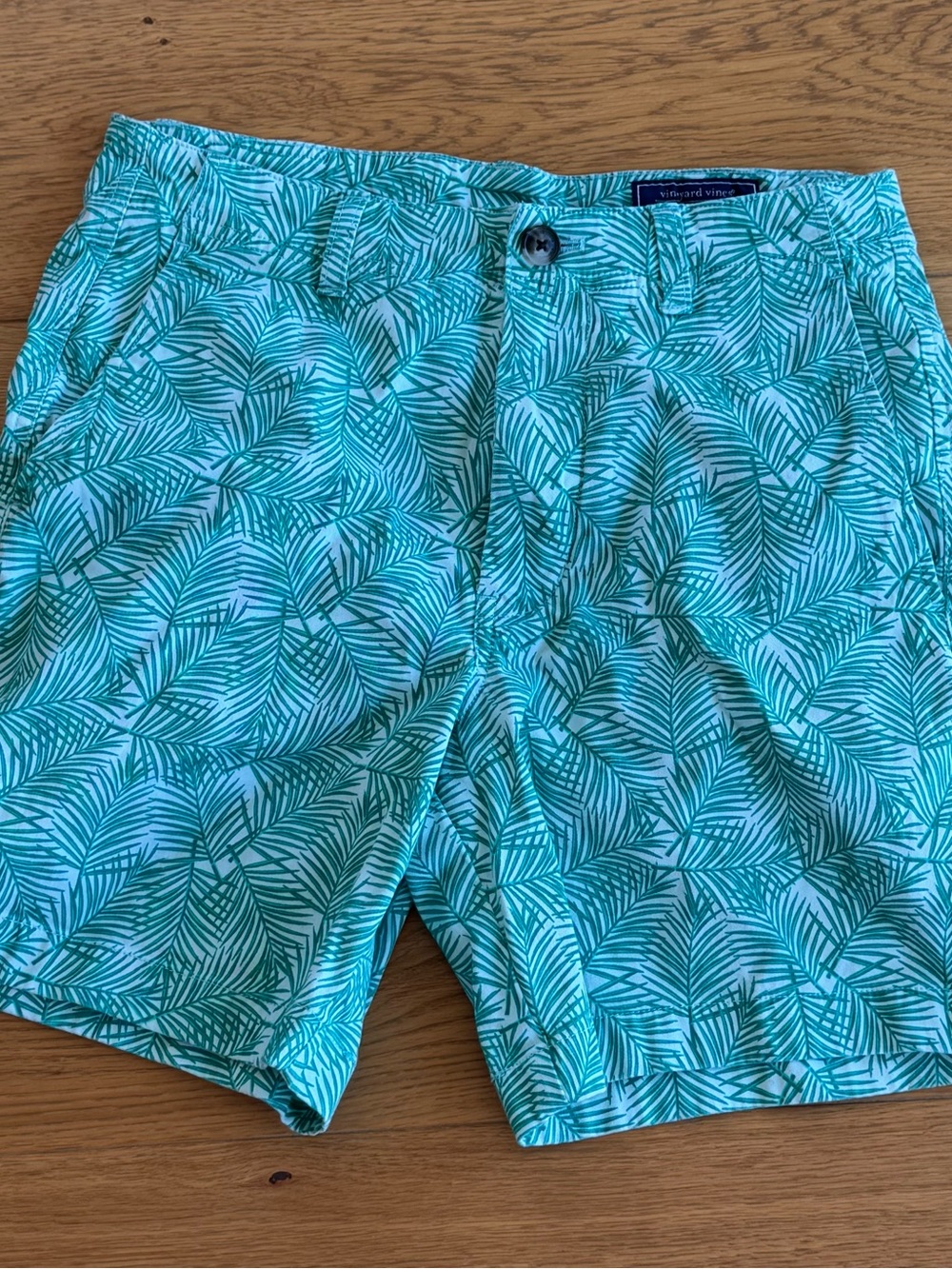 Vineyard Vines Men’s Island Shorts Palms Resort wear Preppy XS Size 28 Green